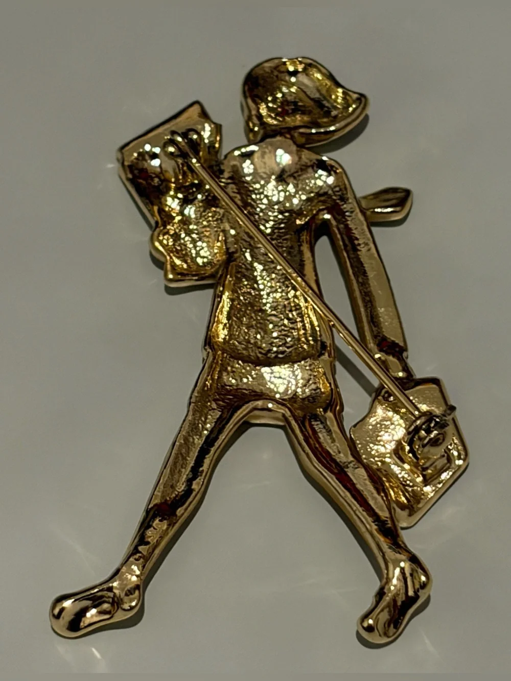 VTG AJC Boss Lady Brooch Pin Bringing Home The Bacon VIP